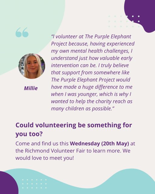 Everyone has their own reason for volunteering 💜

The Richmond Volunteer Fair is the perfect chance to meet local charities, hear real stories and explore ways you could support your local community too 🐘

Come and say hello this Wednesday (20th May), we would love to meet you.

📍 RHACC, Parkshot, Richmond
🕑 2pm–6pm
🎟 Free to attend, link for registration is on our profile!